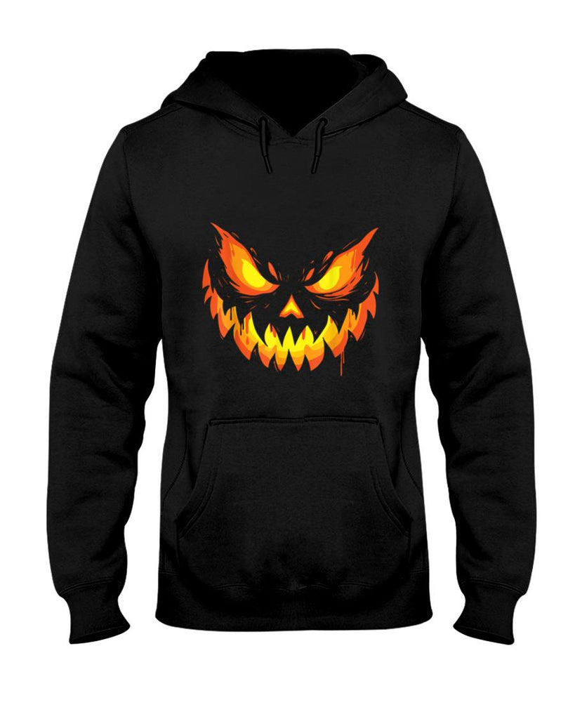 Halloween Shirt - Jack O Lantern Scary Carved Pumpkin Face Halloween Boys Mens T-Shirt