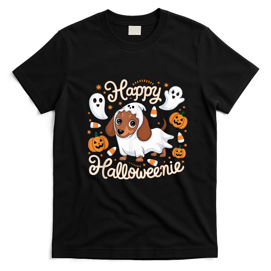 Pet Mom Halloween Shirt - Happy Halloween Dachshund Pet Owner Holiday Halloweenie T-Shirt