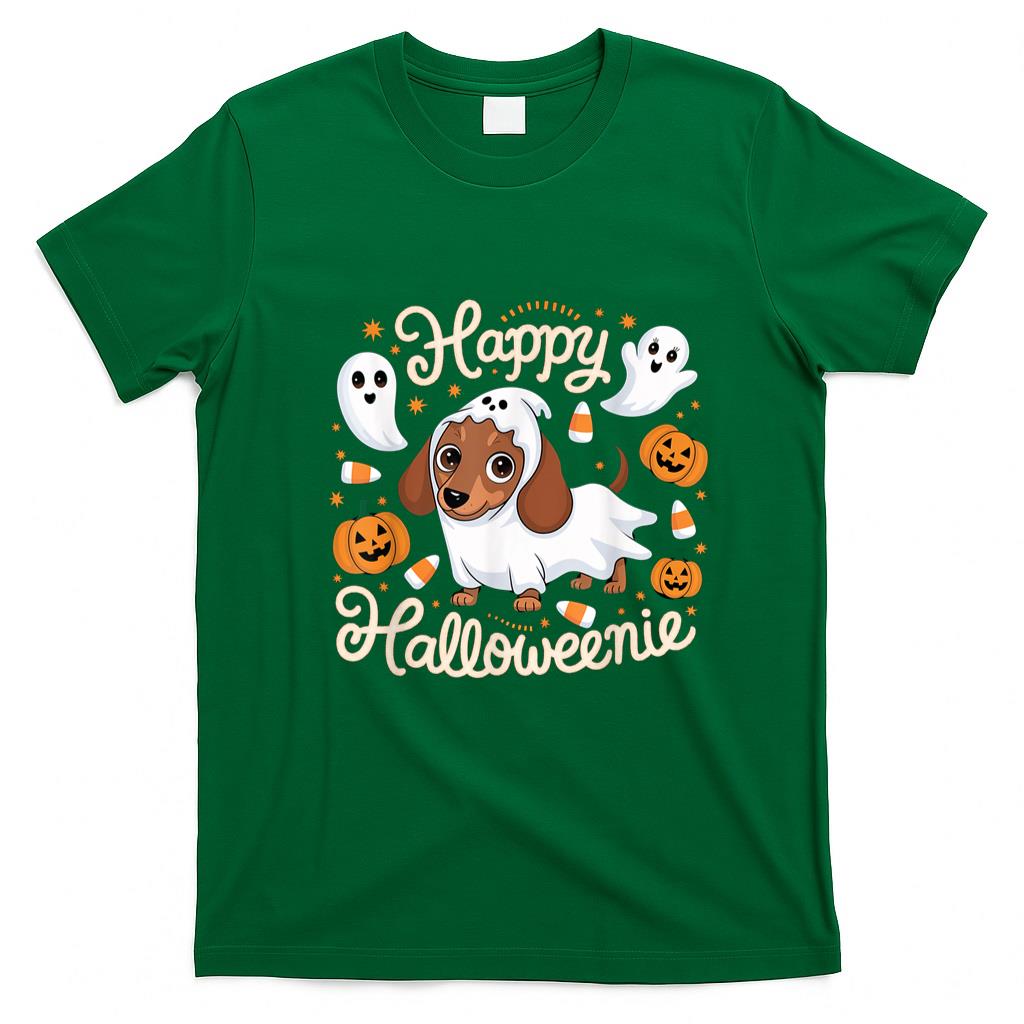 Pet Mom Halloween Shirt - Happy Halloween Dachshund Pet Owner Holiday Halloweenie T-Shirt