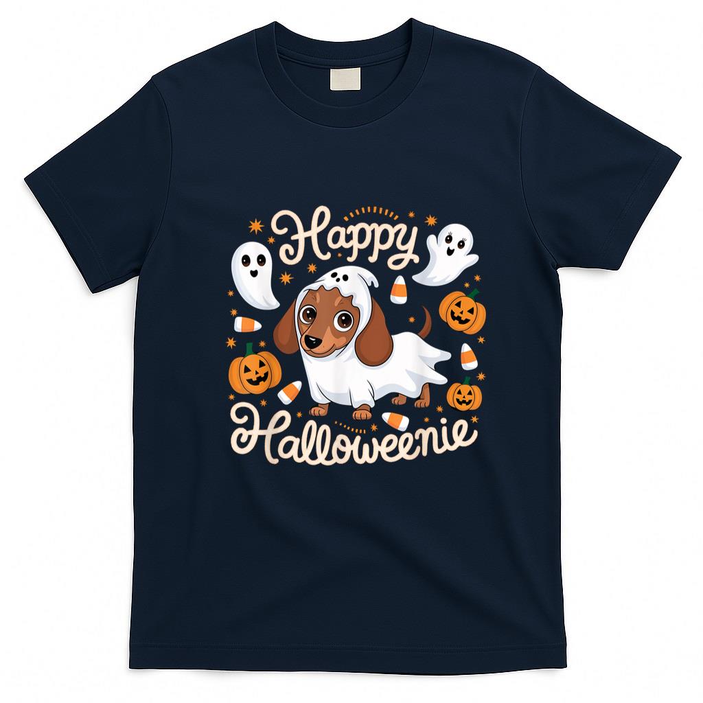 Pet Mom Halloween Shirt - Happy Halloween Dachshund Pet Owner Holiday Halloweenie T-Shirt