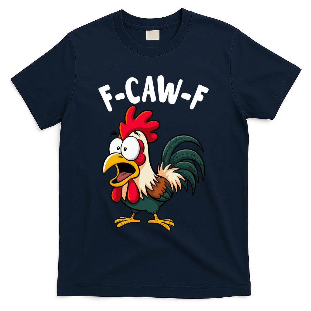 F-CAW-F Rooster Screaming Chicken Clucking Meme T-Shirt