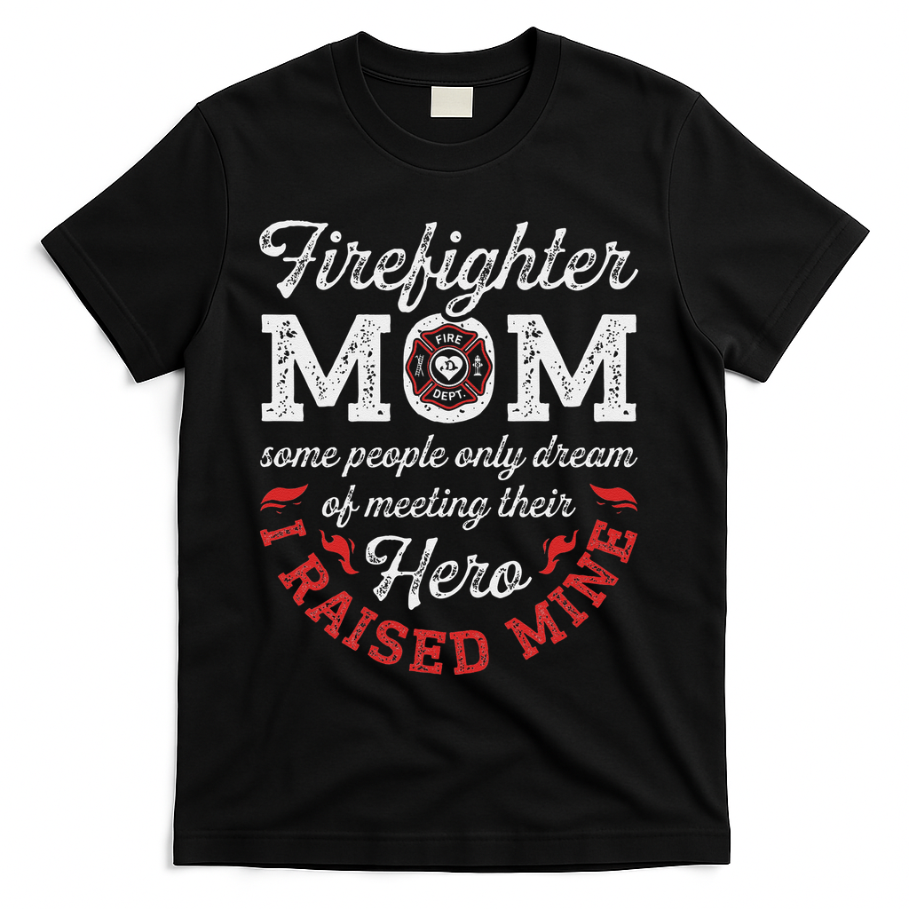 Firefighter Mom Firewoman Proud Moms Mother's Day Vintage T-Shirt