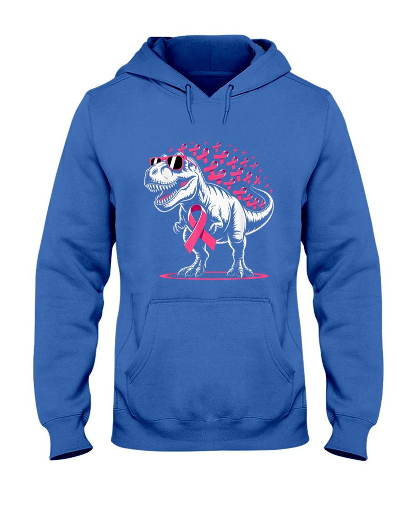 Pink Ribbon T Rex Kids Breast Cancer Awareness Boys Toddler T-Shirt