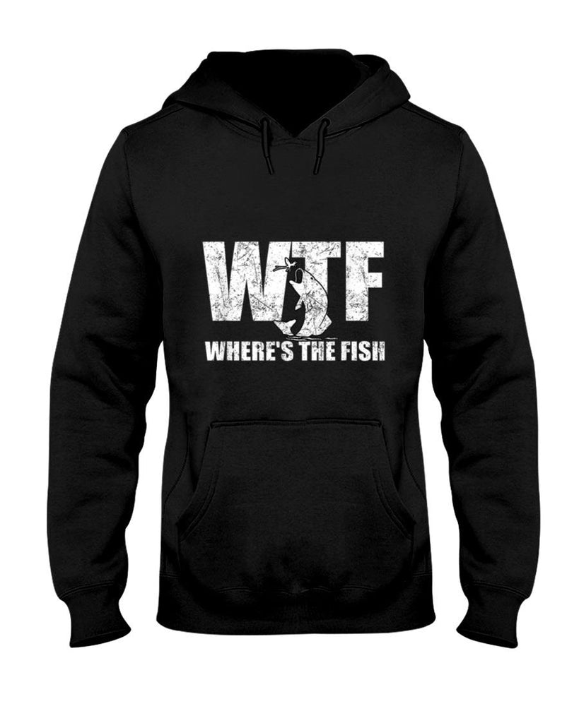 WTF Wheres The Fish Mens Funny Fishing Gifts Fathers Day T-Shirt