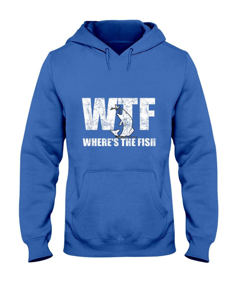WTF Wheres The Fish Mens Funny Fishing Gifts Fathers Day T-Shirt