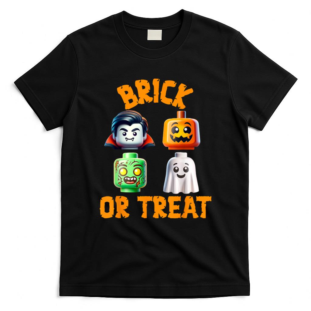 Halloween Shirt - Building Bricks Halloween Costume Brick or Treat Monsters T-Shirt