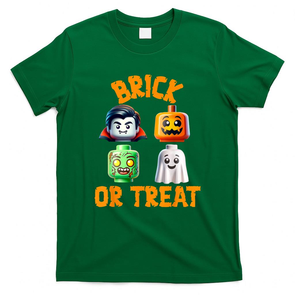 Halloween Shirt - Building Bricks Halloween Costume Brick or Treat Monsters T-Shirt