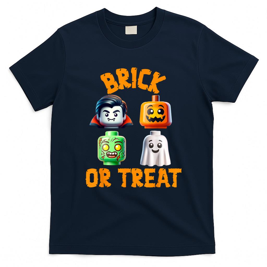 Halloween Shirt - Building Bricks Halloween Costume Brick or Treat Monsters T-Shirt