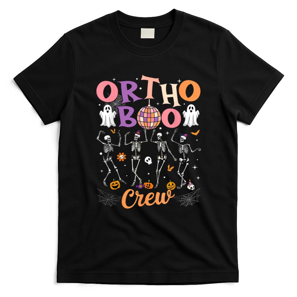 Halloween Shirt - Ortho Orthopedic Halloween Boo Crew Skeleton Dancing Nurse T-Shirt