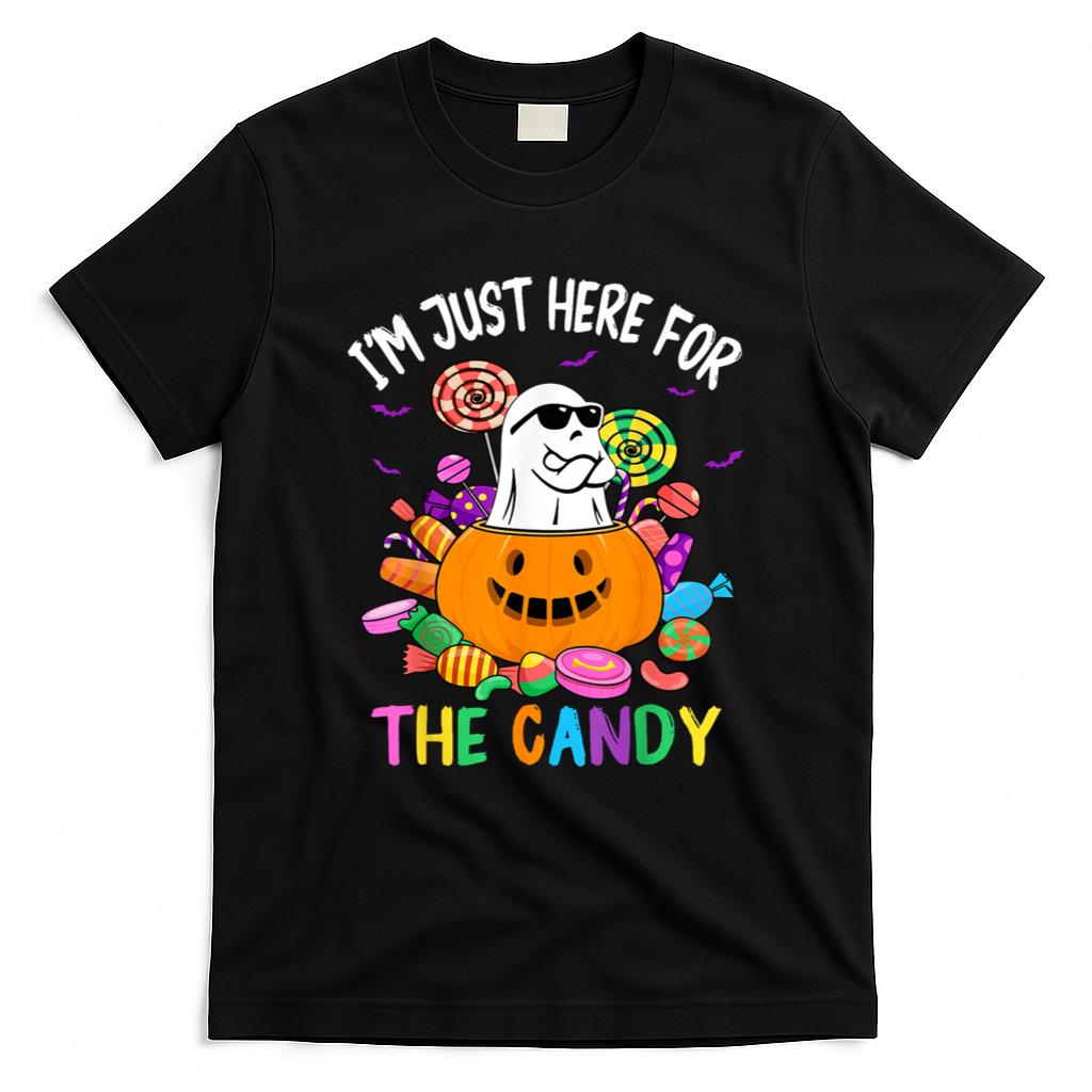 Halloween Shirt - I'm Just Here For The Candy Funny Ghost halloween T-Shirt