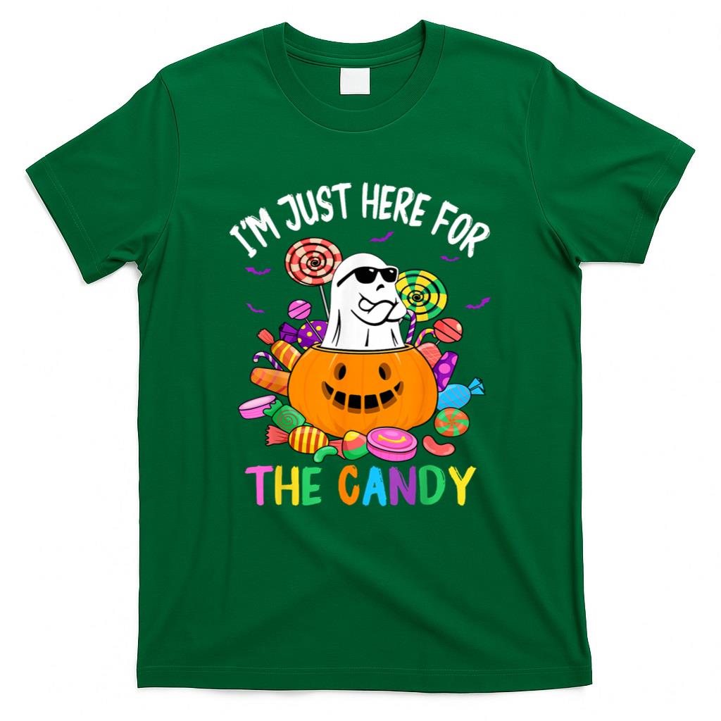 Halloween Shirt - I'm Just Here For The Candy Funny Ghost halloween T-Shirt