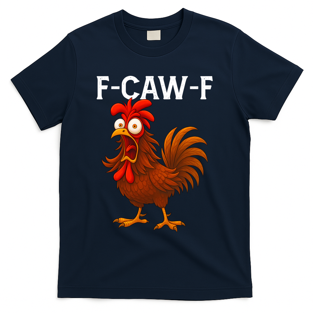 F-CAW-F Rooster Screaming Chicken Meme T-Shirt