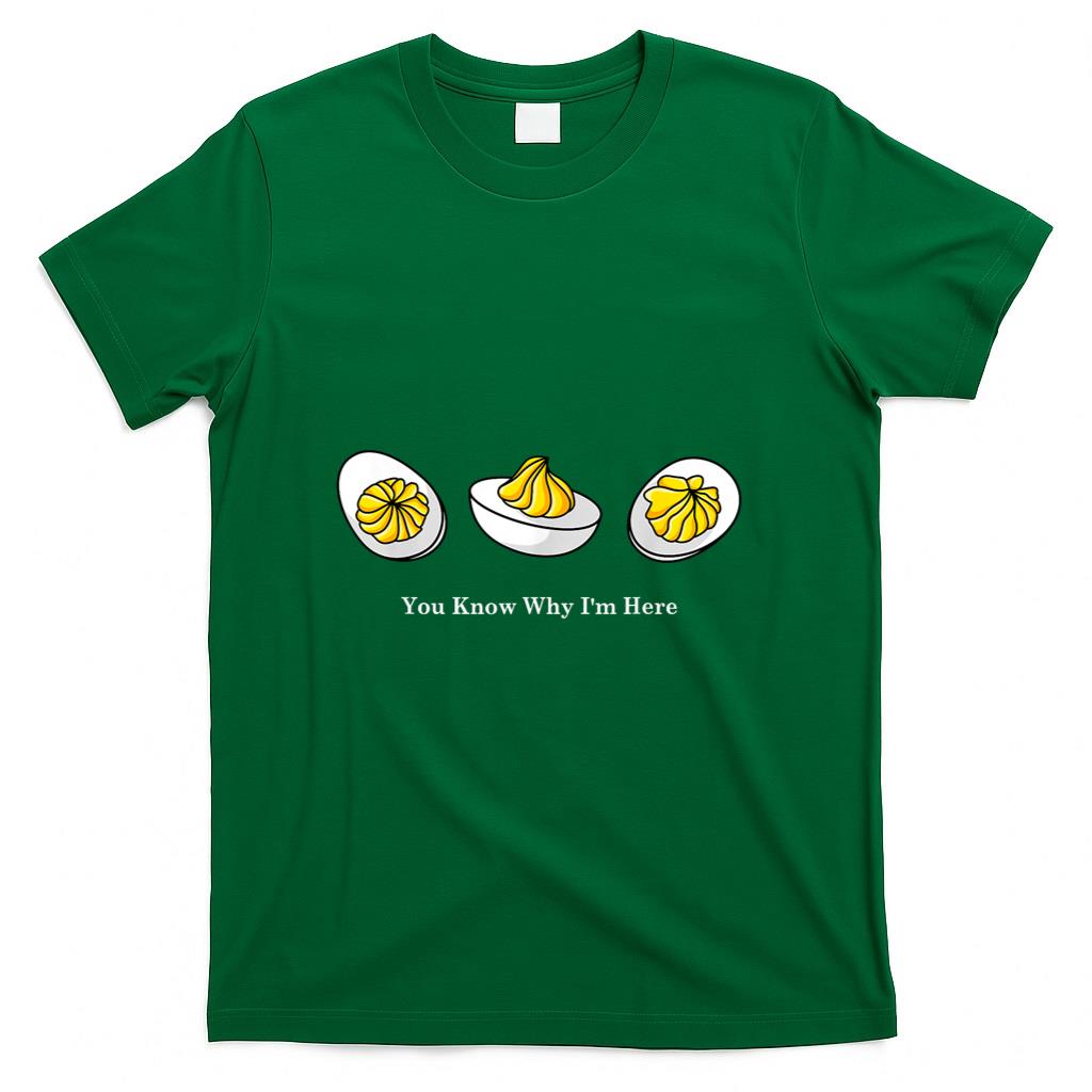 Funny Thanksgiving Dinner Tee Store - You Know Why Im Here Retro Thanksgiving Dinner Deviled