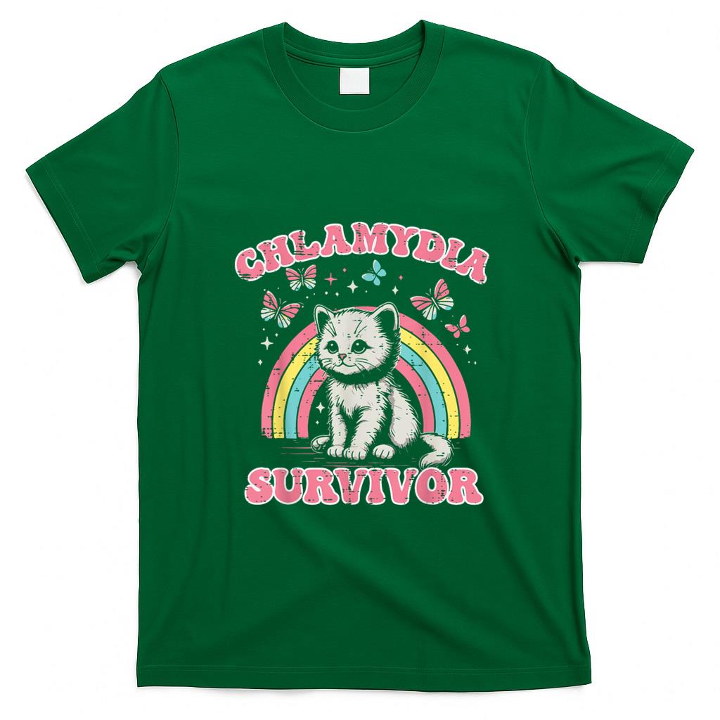 Funny Tees - Survivor Cat Funny Cringe Weird Adult Humor Inappropriate T-Shirt