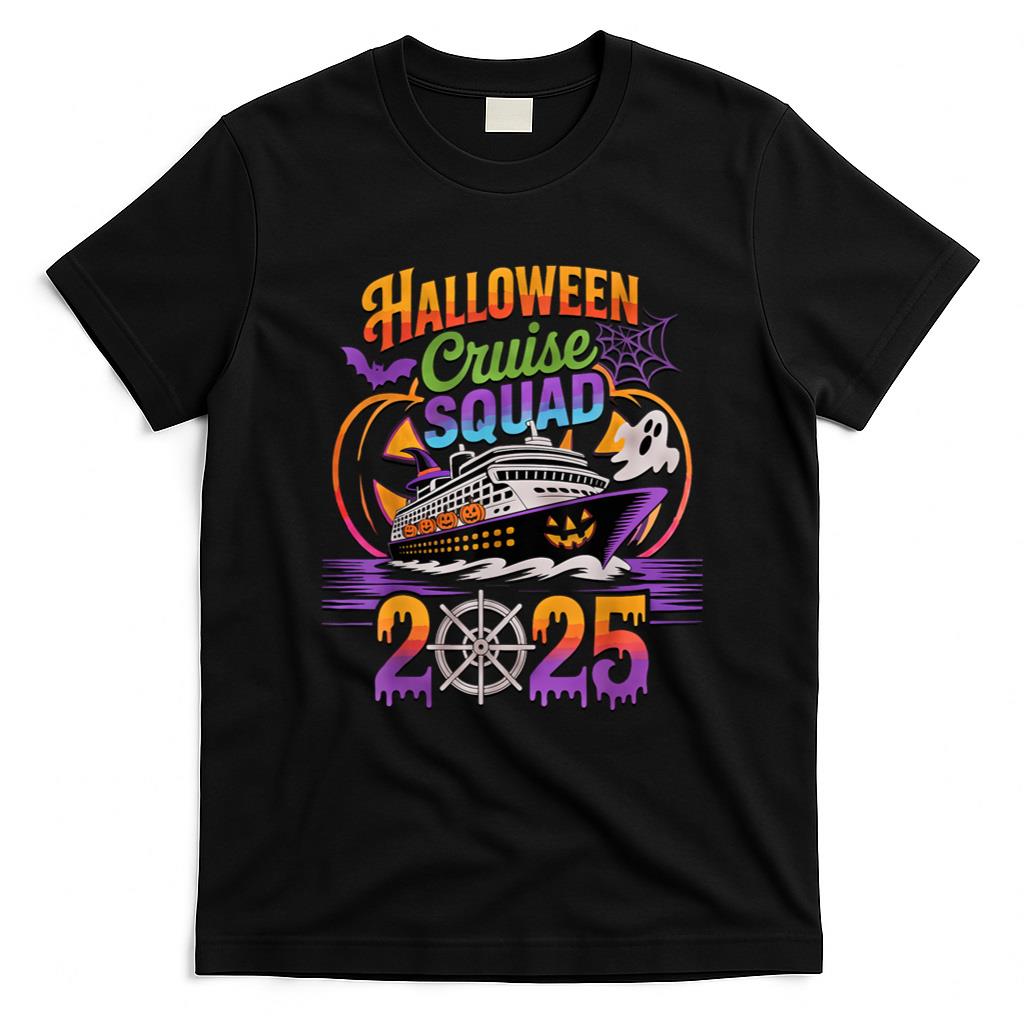 Halloween Shirt - Halloween Cruise Squad 2025 Matching Cruising Crew Vacation T-Shirt