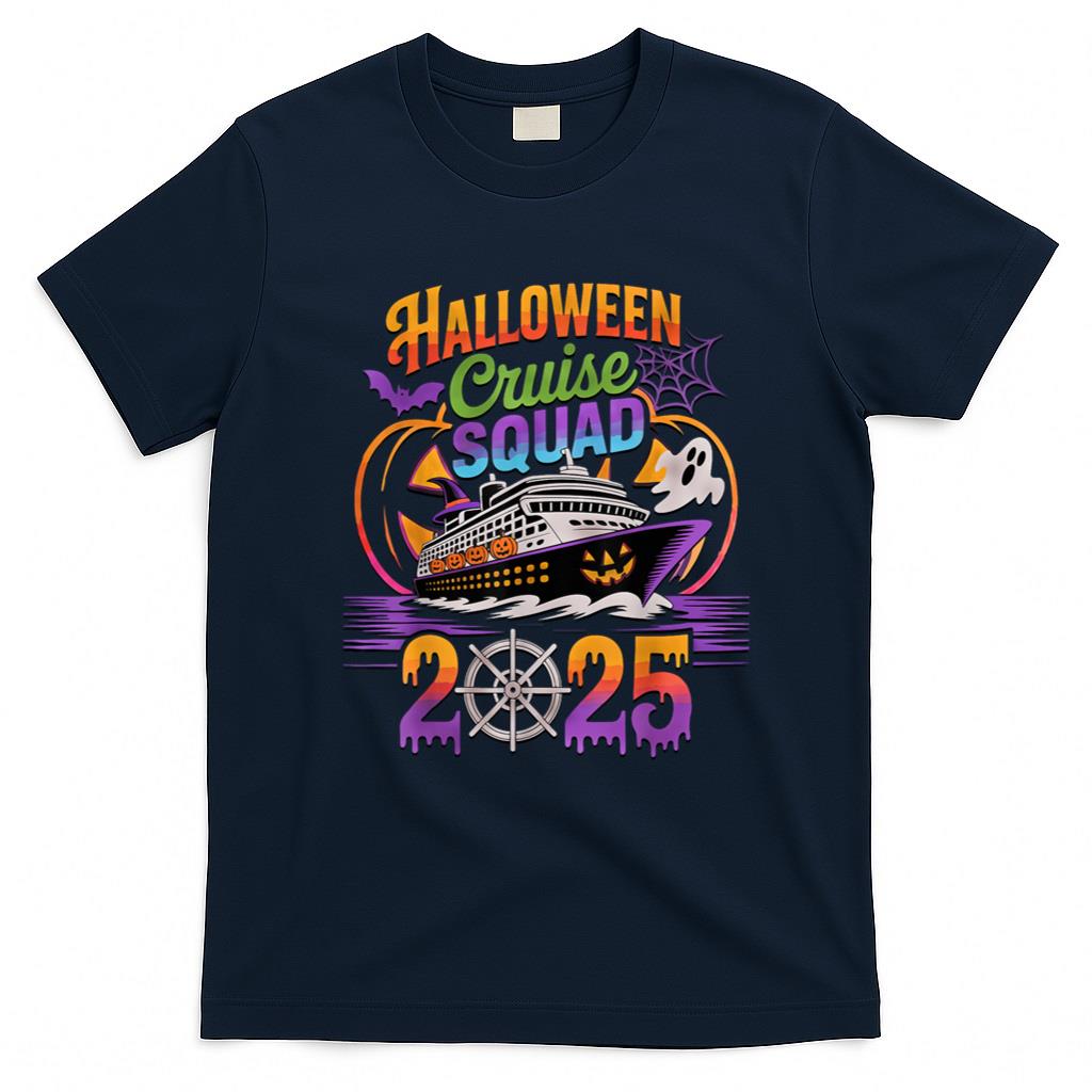 Halloween Shirt - Halloween Cruise Squad 2025 Matching Cruising Crew Vacation T-Shirt
