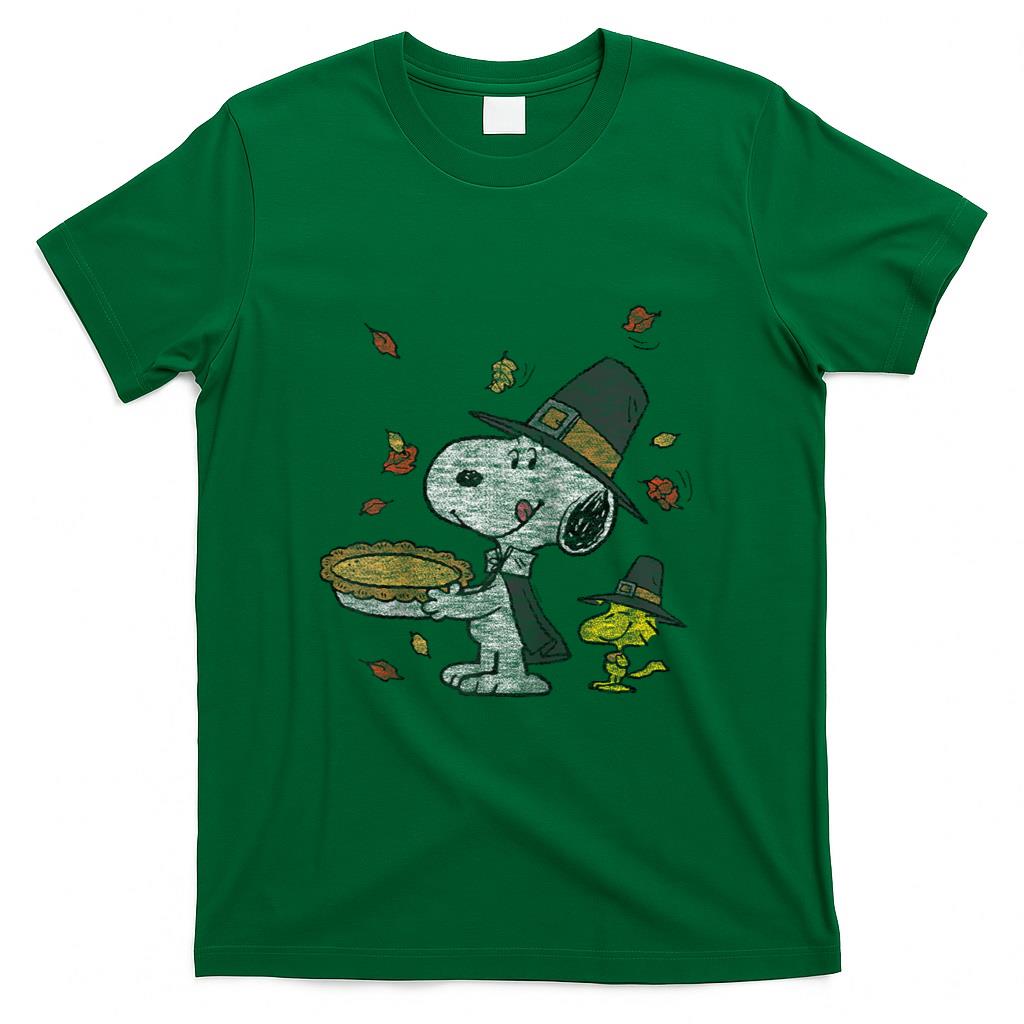 Peanuts - Thanksgiving Scene Raglan Baseball Tee