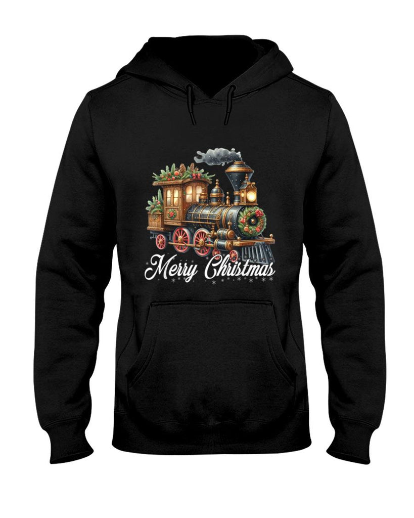 Merry Christmas Steam Train Locomotive Family Pajamas T-Shirt