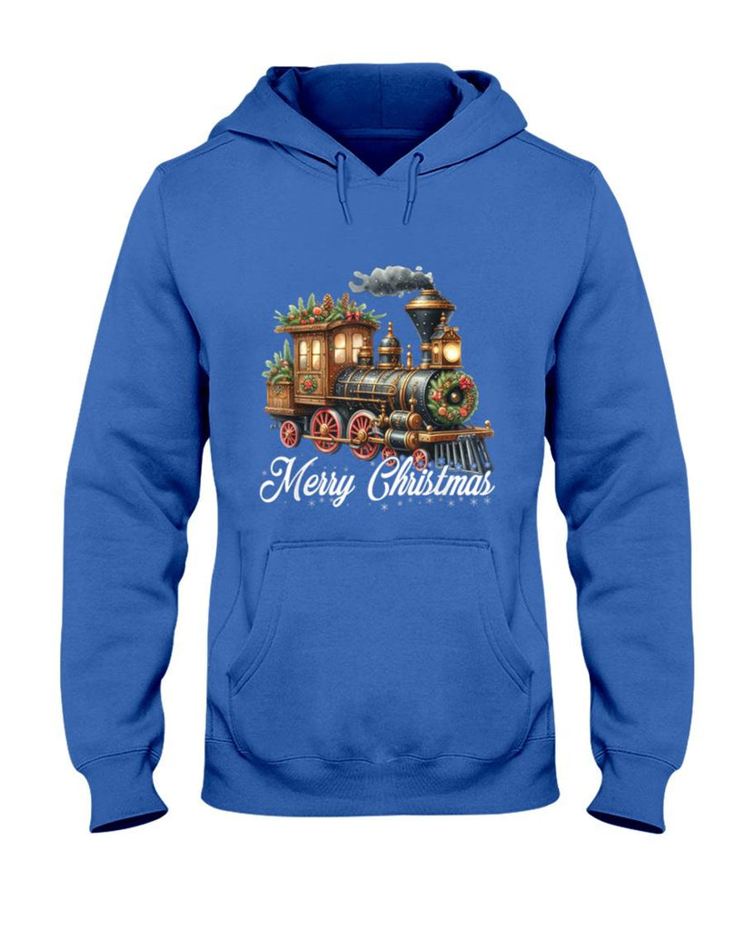 Merry Christmas Steam Train Locomotive Family Pajamas T-Shirt