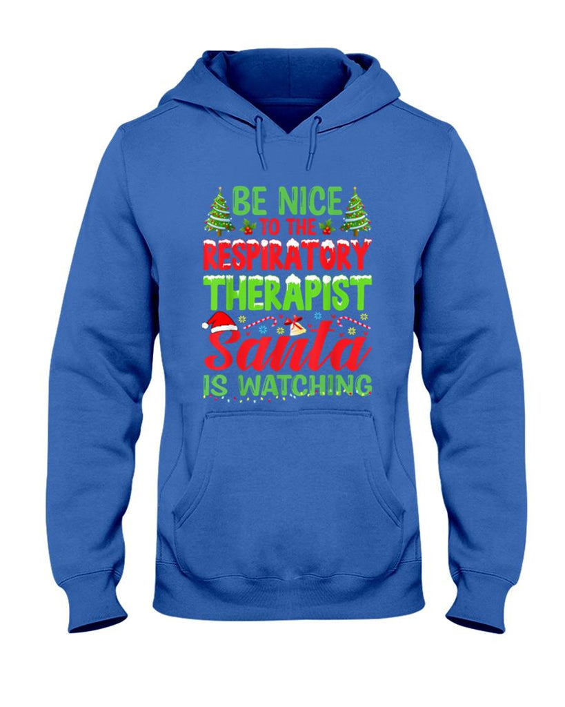 Be Nice To The Respiratory Therapist RT Therapy Christmas T-Shirt