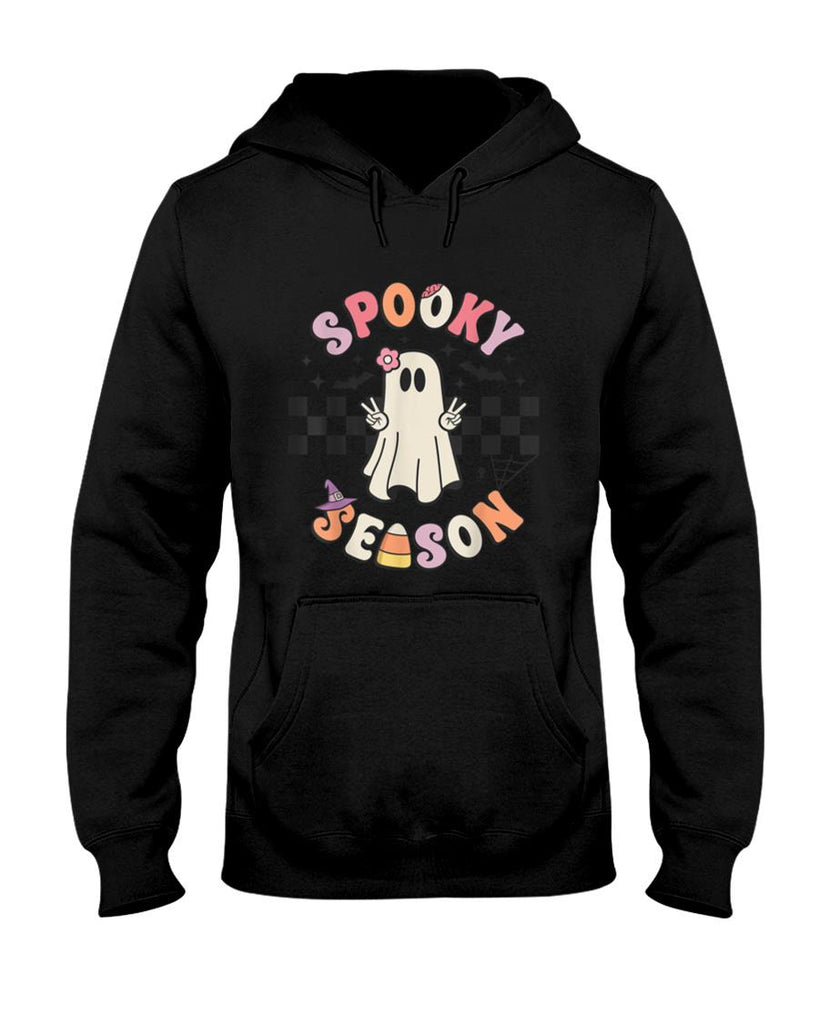 Halloween Shirt - Spooky Season Retro Happy Halloween Ghost Women Toddler Girl T-Shirt