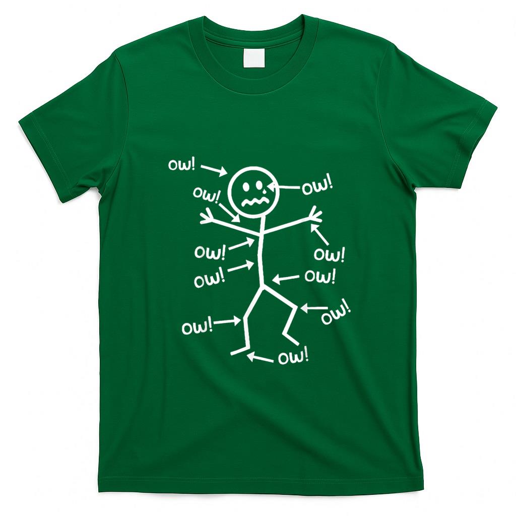 Funny Tees - Ow Ow Ow Ow Ow Ow Ow Character T-Shirt