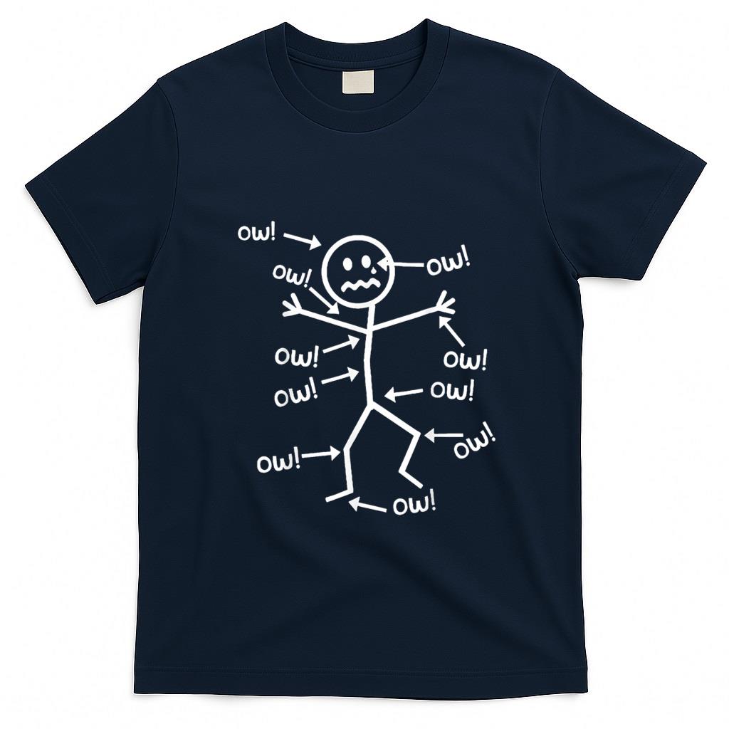 Funny Tees - Ow Ow Ow Ow Ow Ow Ow Character T-Shirt