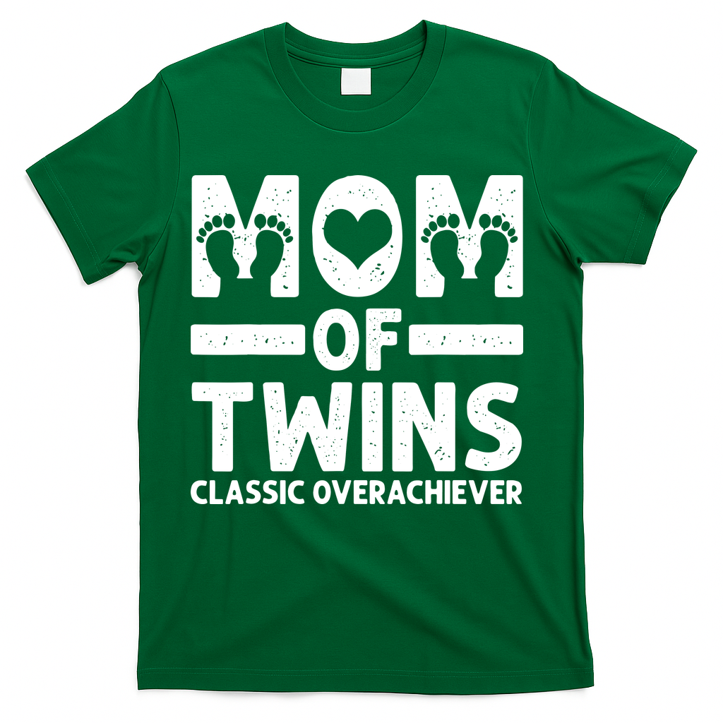 Funny Mom Of Twins Classic Overachiever Cool Twin Mom Gift T-Shirt