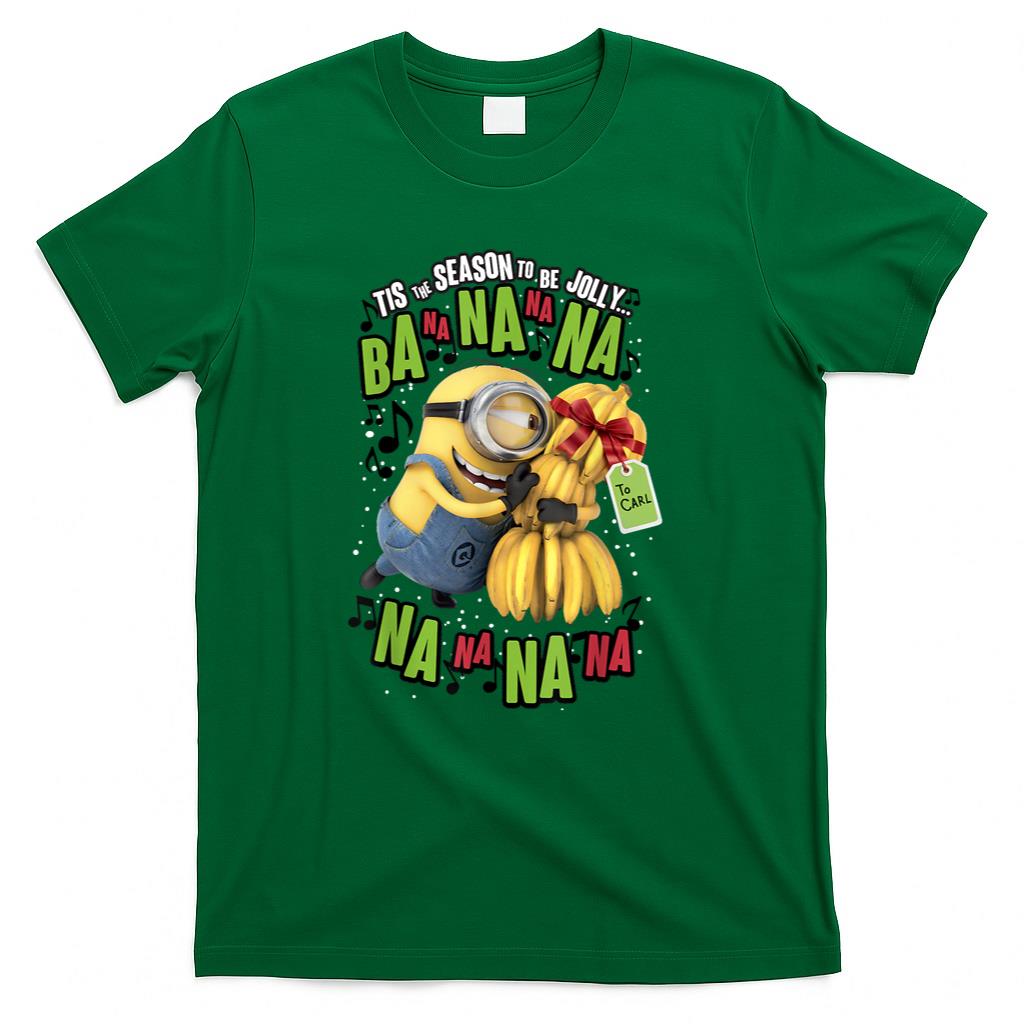 Despicable Me Minion Banana Present Christmas Short Sleeve T-Shirt