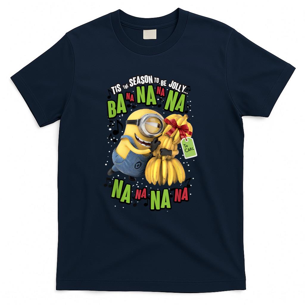 Despicable Me Minion Banana Present Christmas Short Sleeve T-Shirt