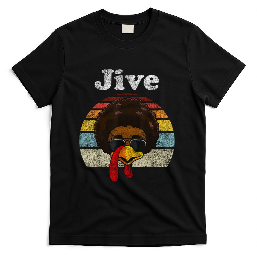 Jive Thanksgiving Turkey Day Funny Face Vintage Retro Style T-Shirt