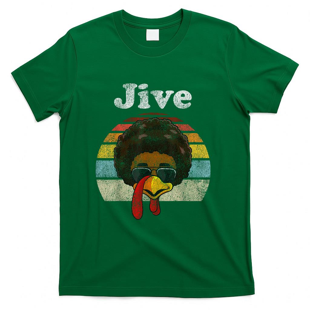 Jive Thanksgiving Turkey Day Funny Face Vintage Retro Style T-Shirt