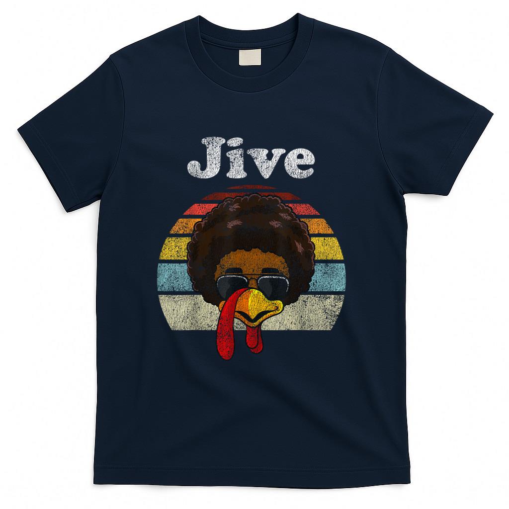 Jive Thanksgiving Turkey Day Funny Face Vintage Retro Style T-Shirt