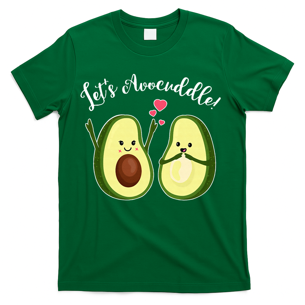 Let's Avocuddle Matching Couple Avocado Love T-Shirt