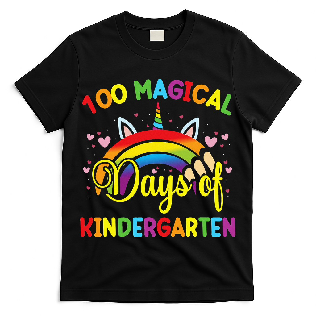 100th Day of Kindergarten For Girls 100 Magical Days T-Shirt