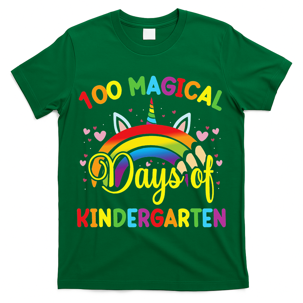100th Day of Kindergarten For Girls 100 Magical Days T-Shirt