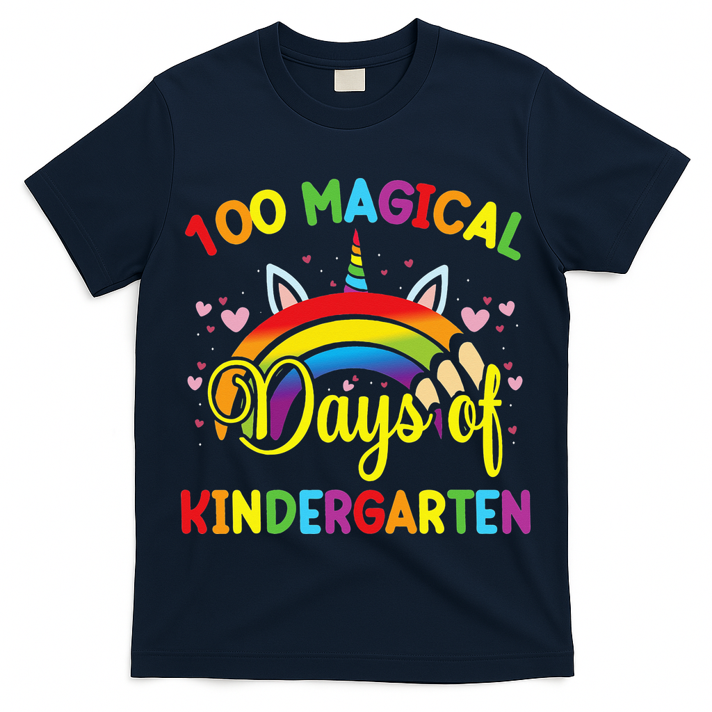 100th Day of Kindergarten For Girls 100 Magical Days T-Shirt