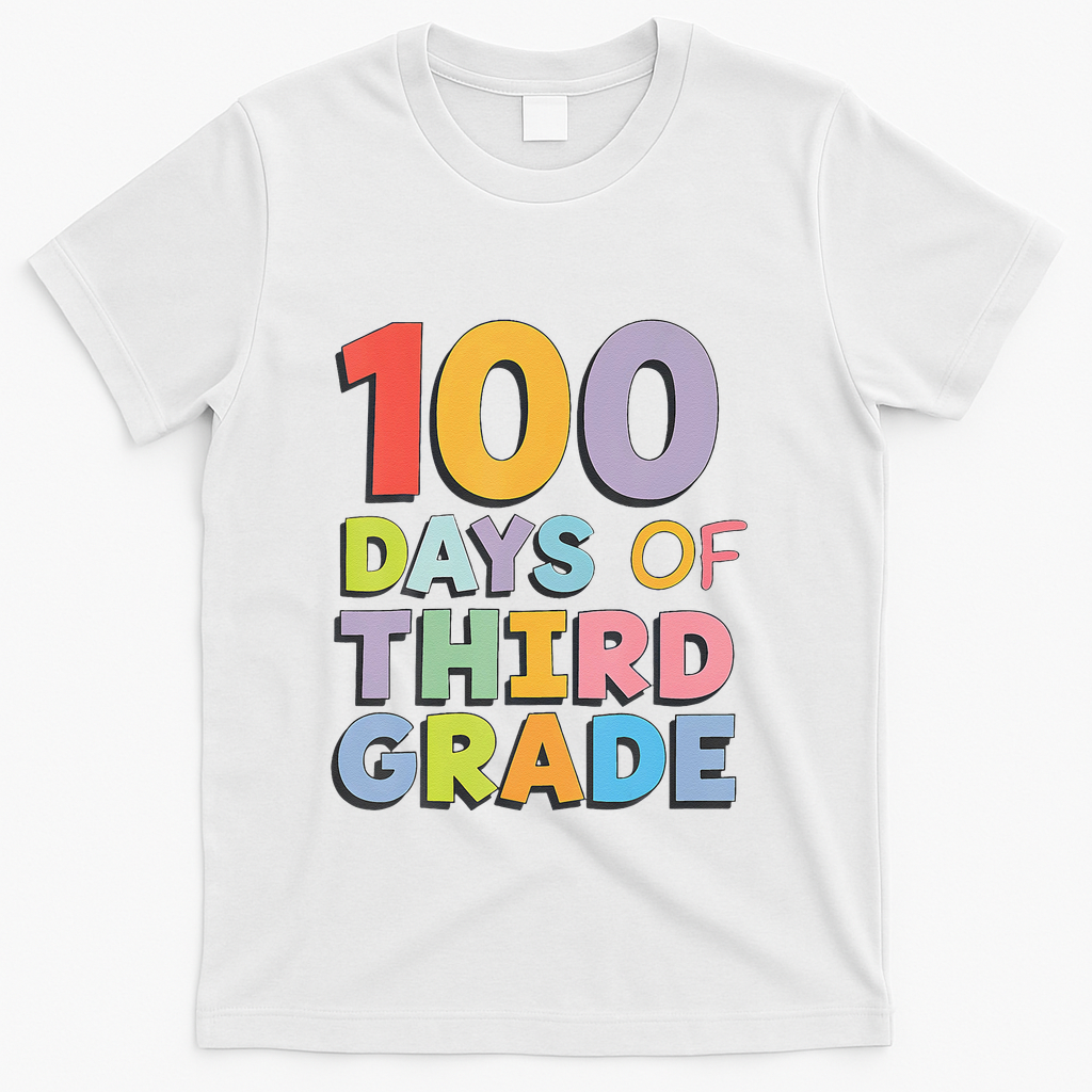 100 Days Of Third Grade Teacher 100th Day Of School T-Shirt - White