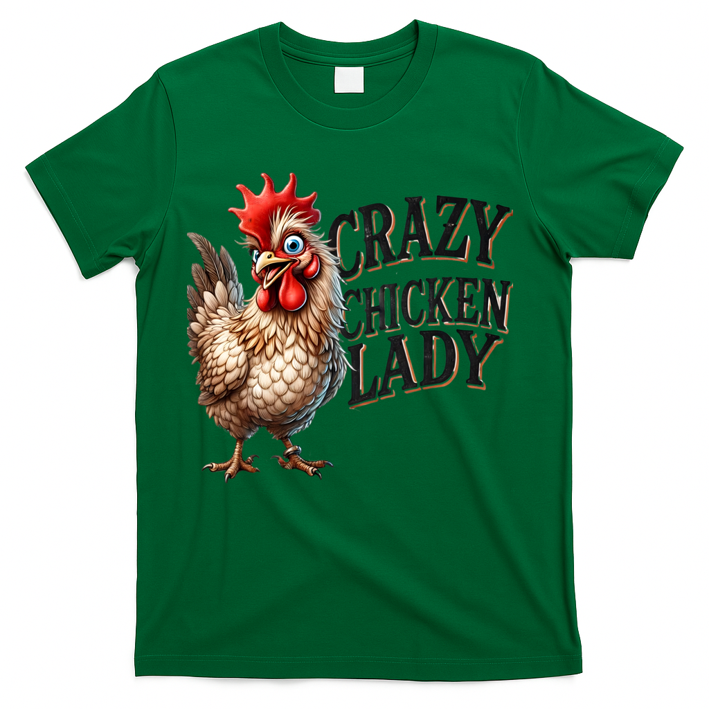 Crazy Chicken Lady Funny Farm Animal T-Shirt