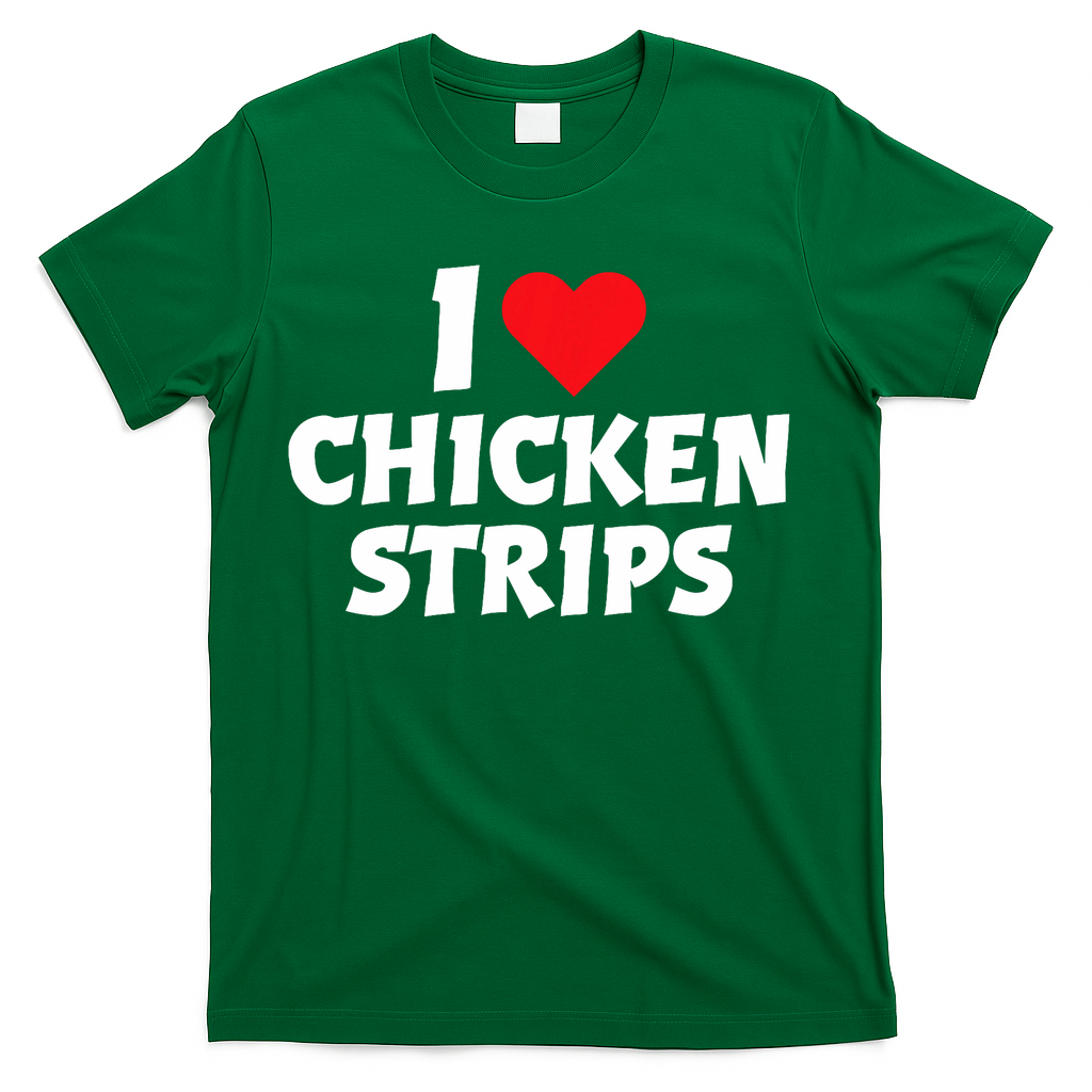I Love Chicken Strips Crispy Chicken Fingers Fast Food Lover  T-Shirt