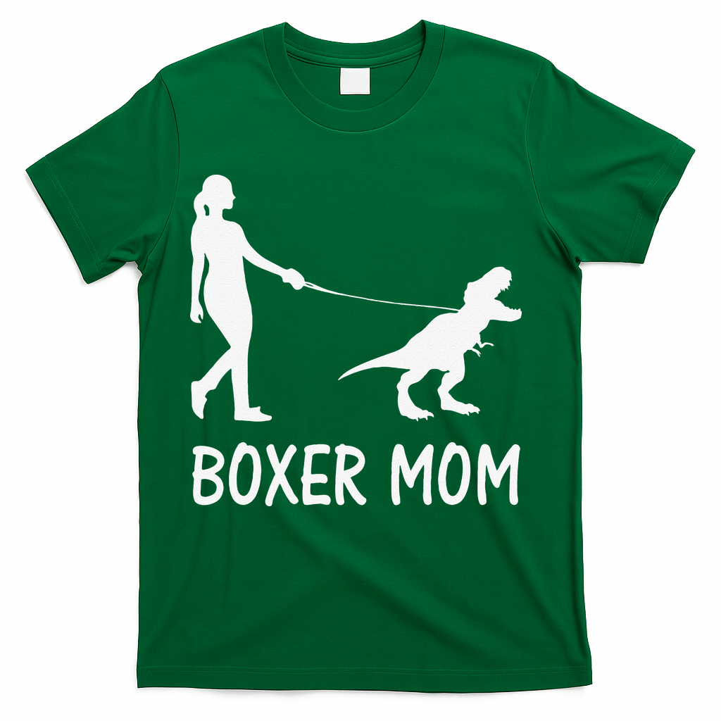 Boxer Mom Dog Boxer Mama Dinosaur Women Mother's Day T-Shirt