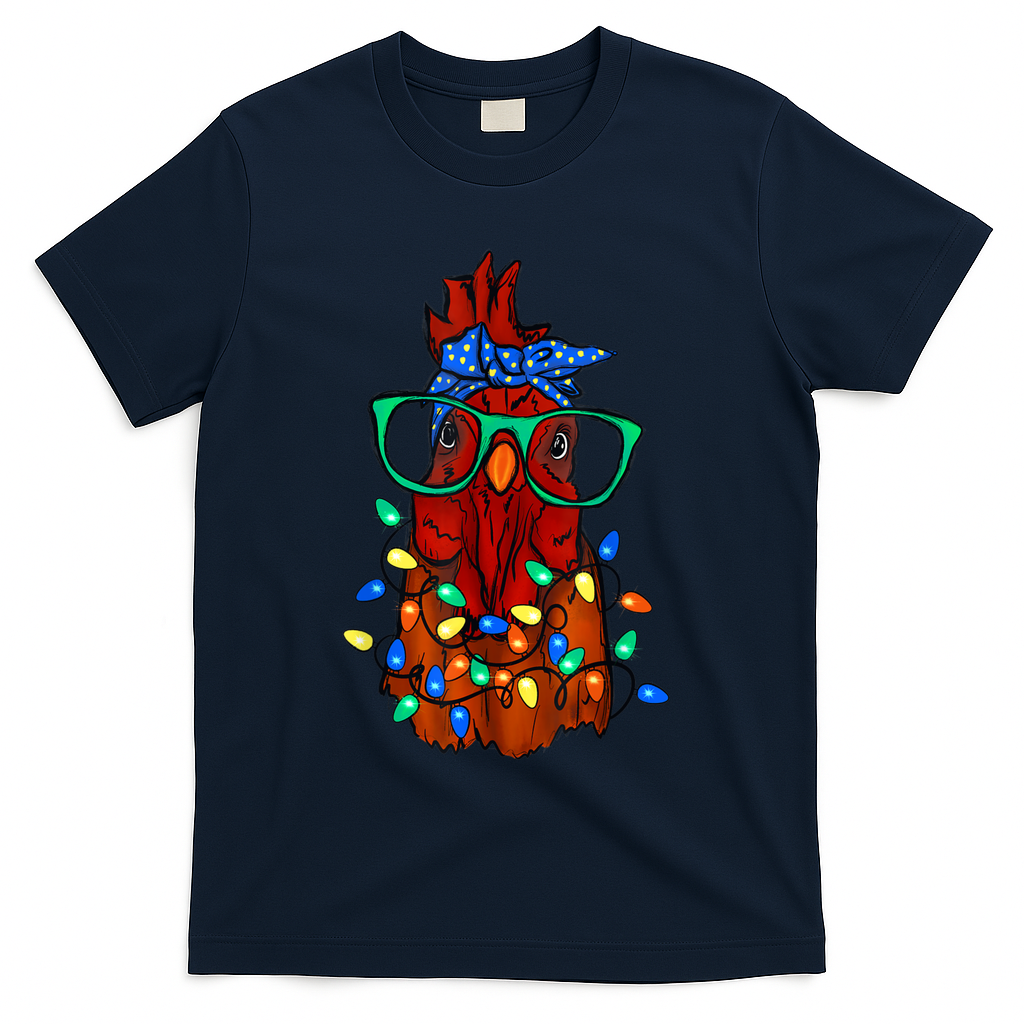 Funny Chicken Farmer Women Girls Family Christmas T-Shirt