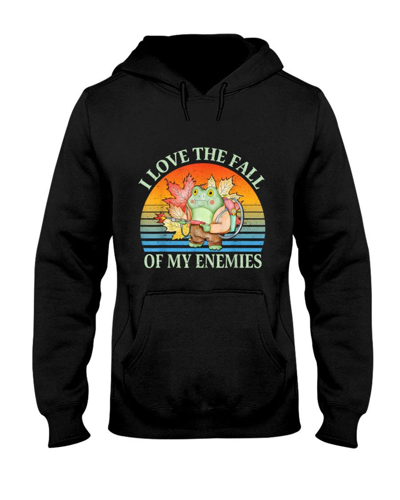 I Love The Fall Of My Enemies Fall Autumn Frog Thanksgiving T-Shirt
