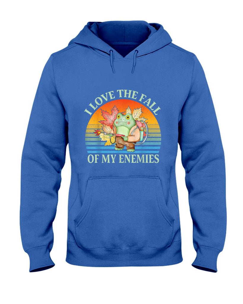 I Love The Fall Of My Enemies Fall Autumn Frog Thanksgiving T-Shirt