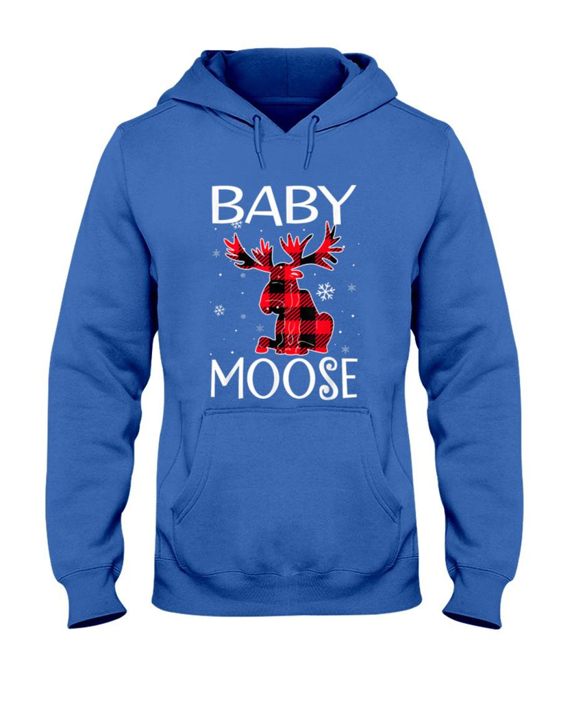 Baby Moose Red Plaid Matching Christmas Pajamas Family Xmas T-Shirt