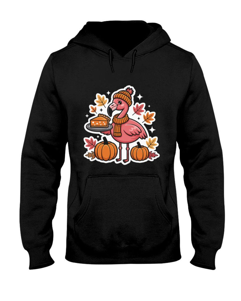 Funny Flamingo Pumpkin Pie Sweater Thanksgiving Fall Vibes Long Sleeve T-Shirt
