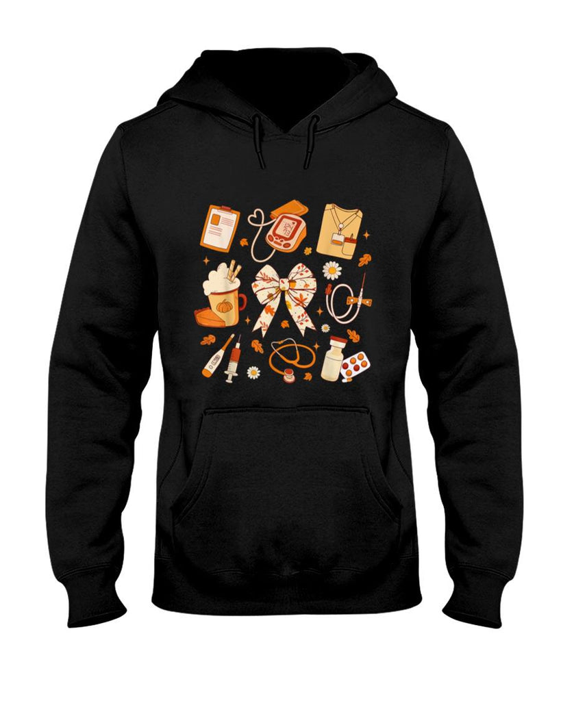 Thankful Nurse Fall Stethoscope Coquette Bow Thanksgiving T-Shirt