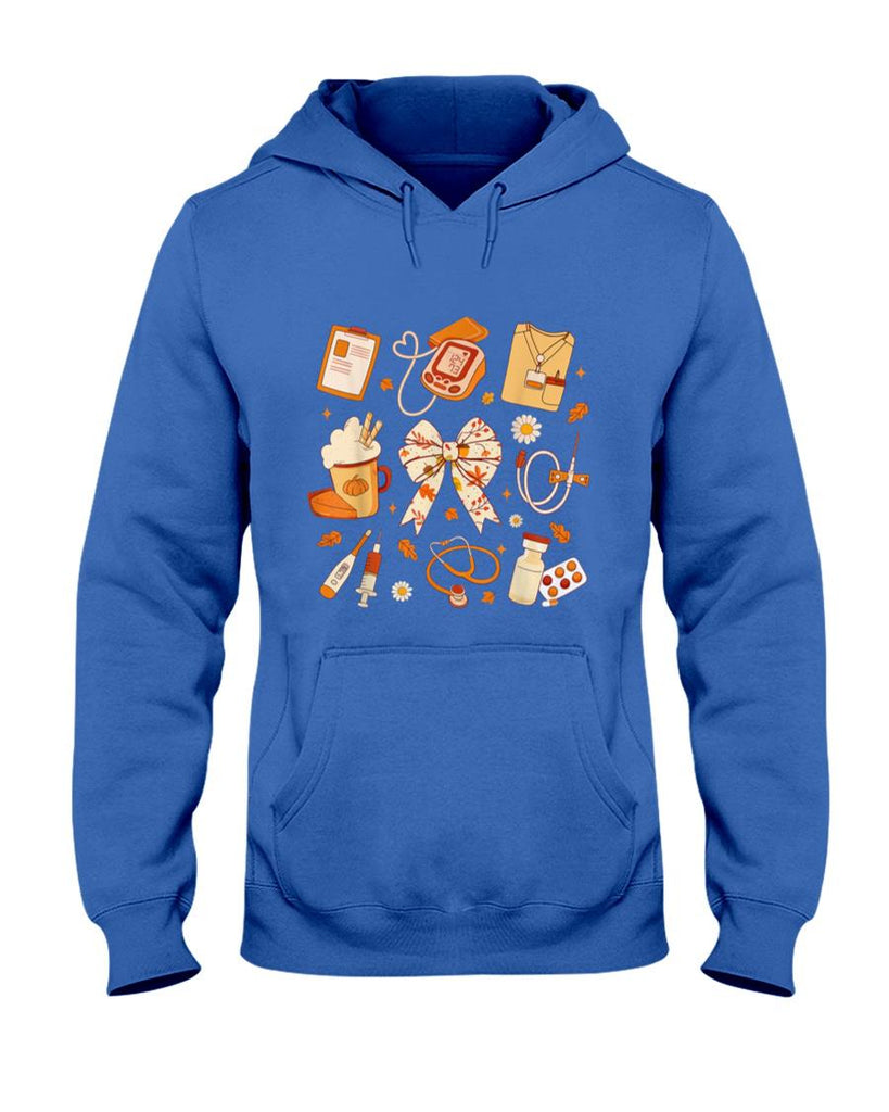 Thankful Nurse Fall Stethoscope Coquette Bow Thanksgiving T-Shirt