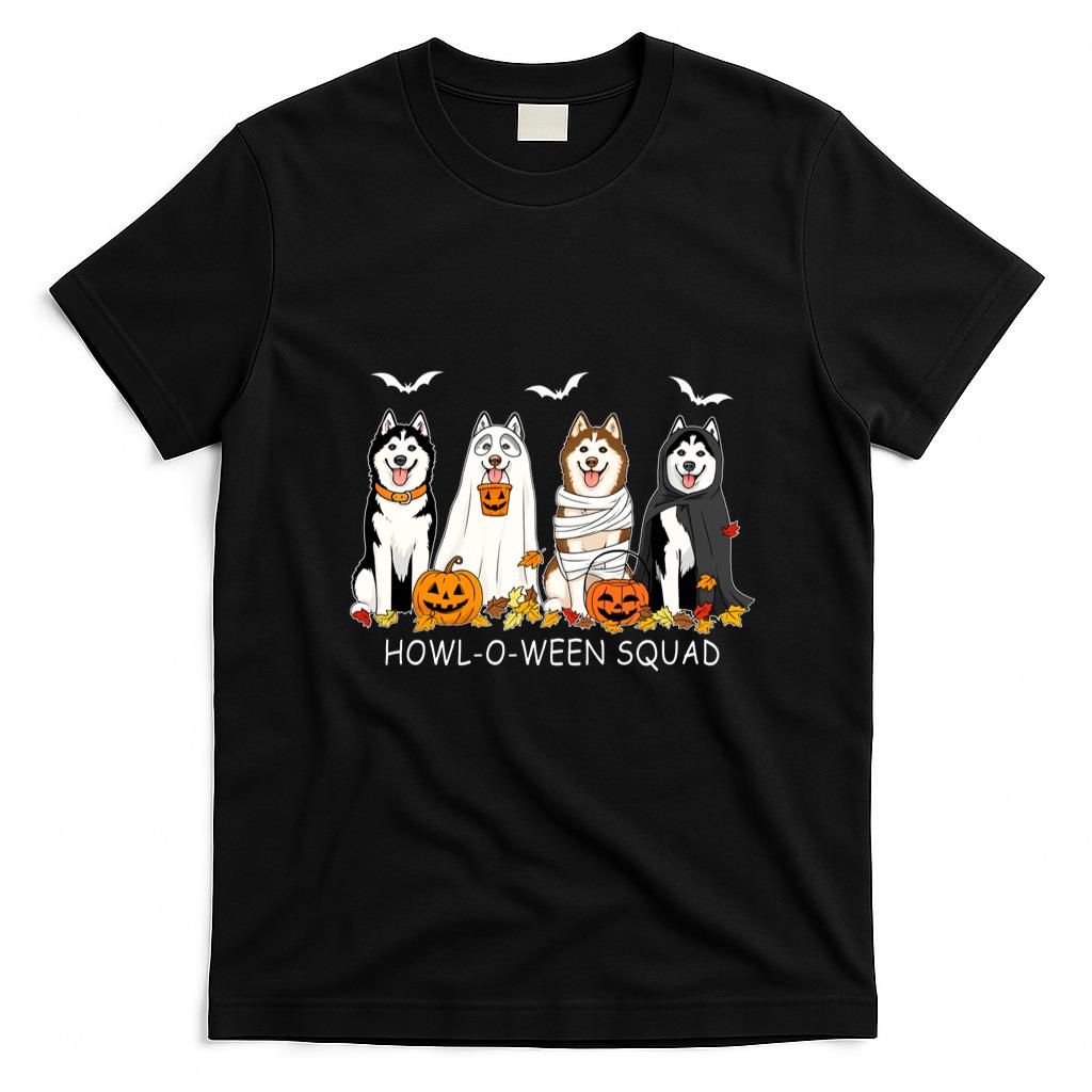 Pet Mom Halloween Shirt - Funny Husky Ghost Dogs Halloween Husky Dog Mom Husky Lover Sweatshirt
