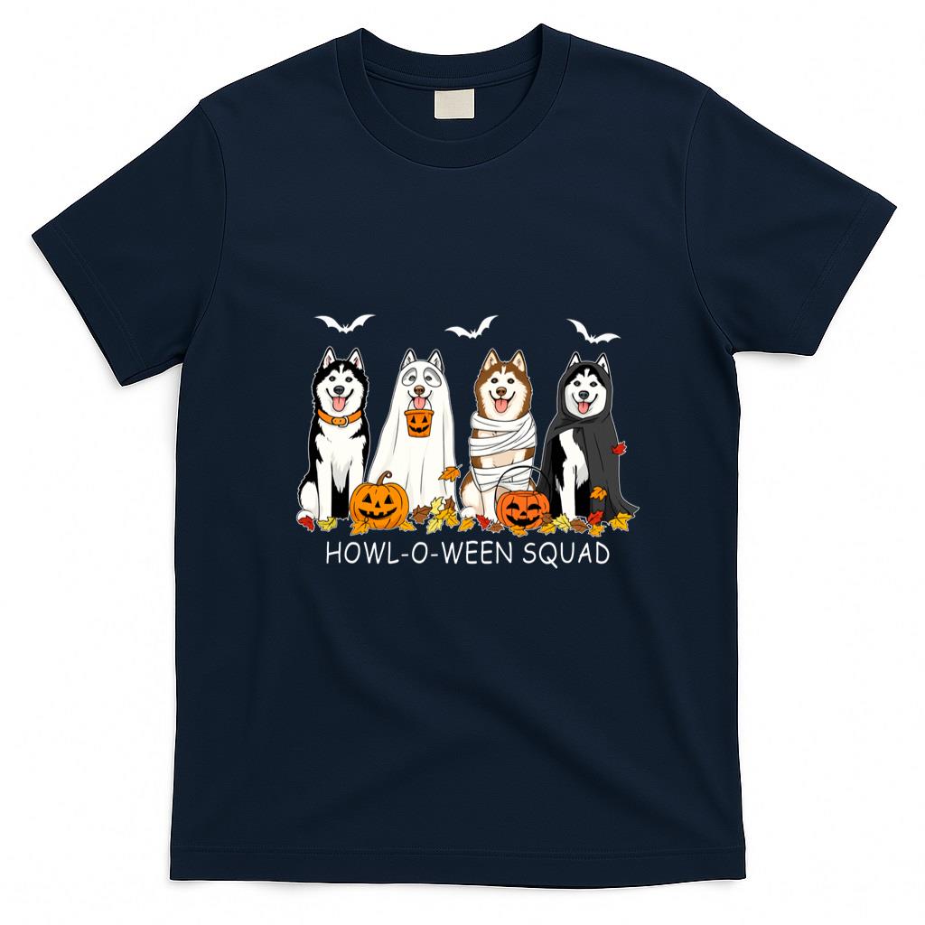 Pet Mom Halloween Shirt - Funny Husky Ghost Dogs Halloween Husky Dog Mom Husky Lover Sweatshirt